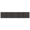 vidaXL Ensemble de Cl&ocirc;ture 5 pc 872 x 186 cm WPC et Aluminium Noir