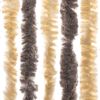 vidaXL Rideau anti-mouches marron fonc&eacute; et beige 100x220 cm chenille