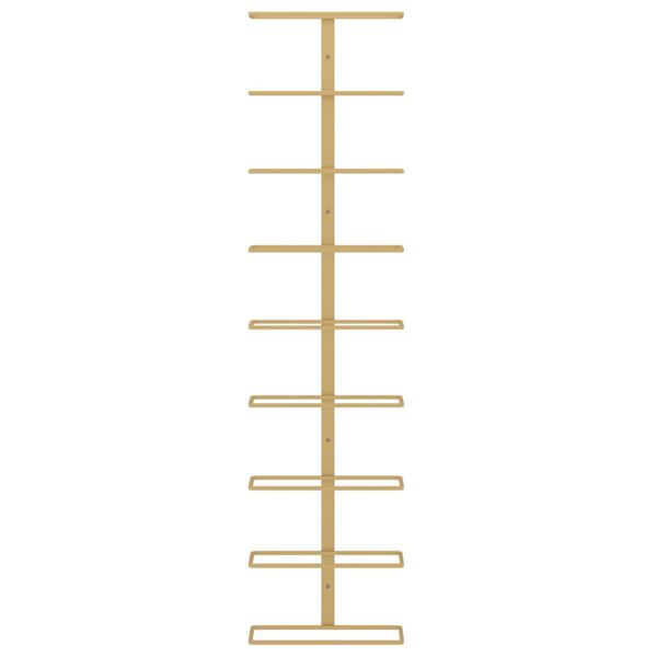 vidaXL Casier à vin mural pour 9 bouteilles Doré Fer