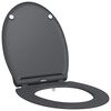 vidaXL Si&egrave;ge de toilette Anthracite 45,5 x 37,5 x 3,8 cm Duroplast