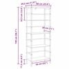 vidaXL &Eacute;tag&egrave;re Ch&ecirc;ne fum&eacute; 60 x 29,5 x 149 cm Bois d'ing&eacute;nierie
