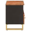 vidaXL Meuble TV marron et noir 70x33,5x46 cm bois massif de manguier