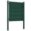 vidaXL Portail de cl&ocirc;ture PVC et acier 100x81 cm Vert