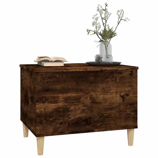 vidaXL Table basse Ch&ecirc;ne fum&eacute; 60x44,5x45 cm Bois d'ing&eacute;nierie