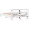vidaXL Cadre de lit sans matelas blanc 140x190 cm bois de pin massif