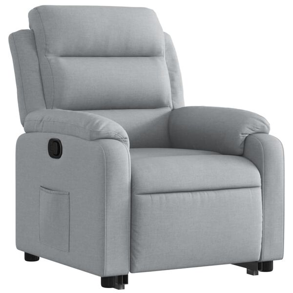 vidaXL Fauteuil inclinable Gris clair Tissu