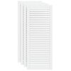 vidaXL Portes &agrave; lattes 4 pi&egrave;ces Blanc 69 x 49,4 cm Bois de pin massif