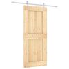 vidaXL Porte coulissante Naturel et Blanc 90 x 210 cm