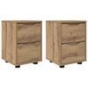 vidaXL Tables de chevet 2 pc Ch&ecirc;ne artisanal 30,5 x 30 x 43 cm