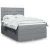 vidaXL Sommier &agrave; lattes de lit avec matelas Gris clair 160x200cm Tissu