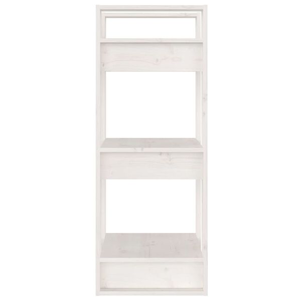 vidaXL Bibliothèque/Séparateur de pièce Blanc 41x35x91 cm Pin solide