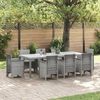 vidaXL Table de jardin pour repas Gris clair 250 x 100 x 73 cm