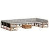 vidaXL Ensemble de canap&eacute;s d'ext&eacute;rieur 11 pcs Gris Naturel et Clair