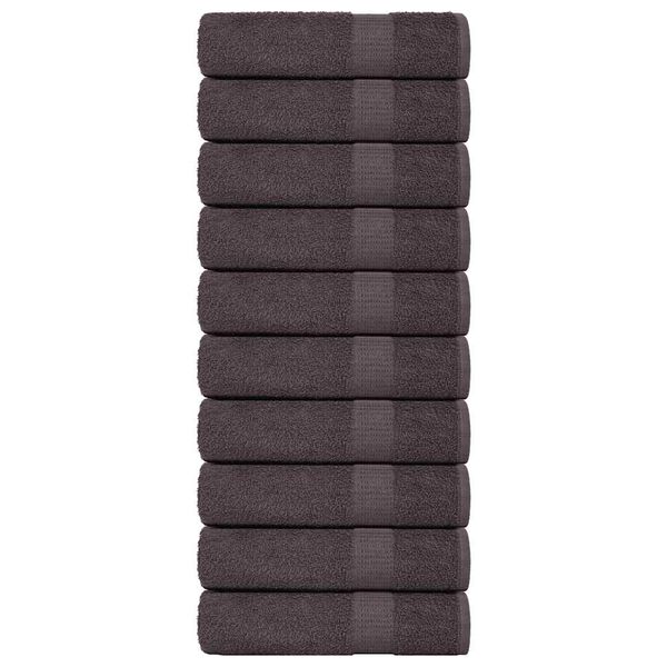 vidaXL Serviettes de bain FROGN 10 pcs anthracite 100x150 cm 360 g/m&sup2;