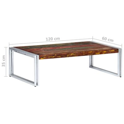 vidaXL Table basse 120 x 60 x 35 cm Bois de récupération solide