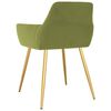 vidaXL Chaises &agrave; manger lot de 4 vert clair velours