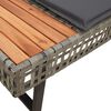 vidaXL Salon de jardin avec coussins 5 pcs gris résine tressée acacia