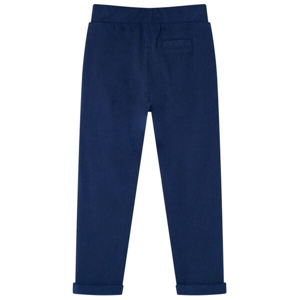 Pantalons pour enfants avec cordon de serrage bleu marine 104