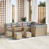vidaXL Ensemble de canapé de jardin 13 pcs beige et gris clair