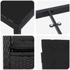 vidaXL Ensemble de salle &agrave; manger pour jardin 5 pcs Noir polyrotin