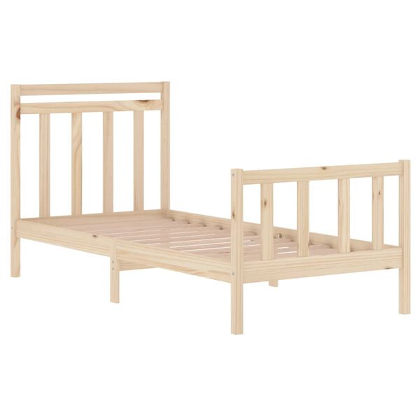 vidaXL Cadre de lit sans matelas 90x190 cm bois massif
