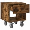 vidaXL Table de chevet Ch&ecirc;ne fum&eacute; 40,5 x 40 x 48 cm Bois d'ing&eacute;nierie