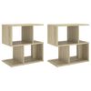 vidaXL Tables de chevet 2pcs ch&ecirc;ne sonoma 50x30x51,5cm bois ing&eacute;nierie