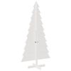 vidaXL Arbre de No&euml;l en bois pour d&eacute;coration blanc 180 cm pin massif