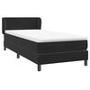 vidaXL Sommier &agrave; lattes de lit avec matelas noir 90x220 cm velours