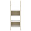 vidaXL Ensemble de biblioth&egrave;que 4 pcs Blanc et ch&ecirc;ne sonoma