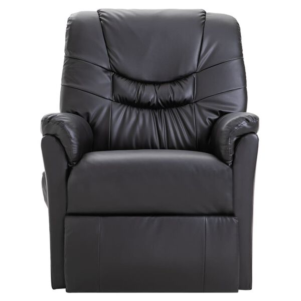 vidaXL Chaise inclinable Noir Similicuir