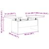 vidaXL Table basse Blanc 102x50,5x46,5 cm Bois d'ingénierie