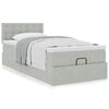 vidaXL Cadre de lit ottoman et matelas gris clair 90x200 cm velours