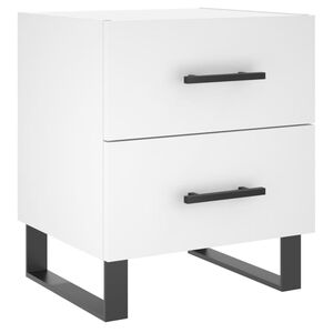 vidaXL Table de chevet blanc 40x35x47,5 cm bois d&rsquo;ing&eacute;nierie