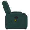 vidaXL Fauteuil inclinable de massage &eacute;lectrique Vert fonc&eacute; Tissu