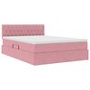 vidaXL Lit de Rangement avec matelas Rose 140 x 200 cm Velours
