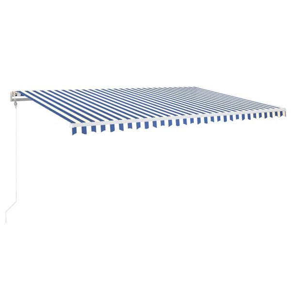 vidaXL Auvent r&eacute;tractable automatique 500x350 cm Bleu et blanc