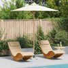 vidaXL Parasol de jardin Blanc crème 240 x 240 x 260 cm Bambou