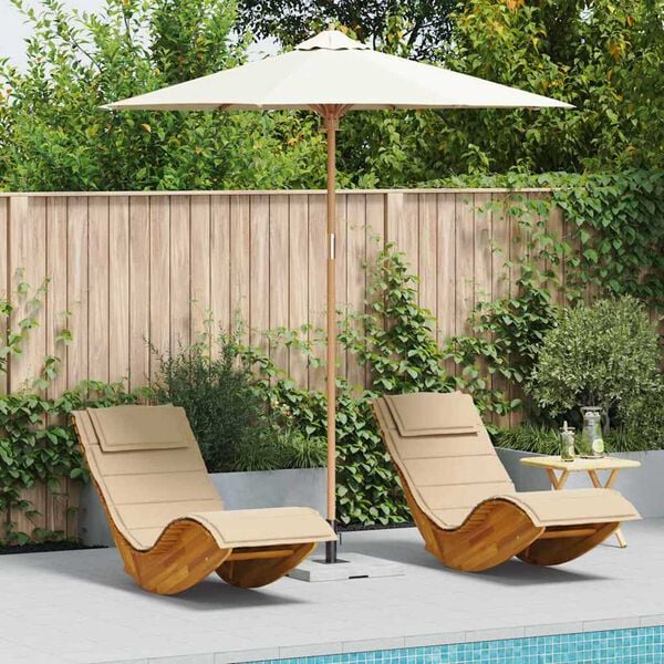 vidaXL Parasol de jardin Blanc crème 240 x 240 x 260 cm Bambou