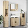 vidaXL Ensemble de mobilier de salle de bain 4 pcs Ch&ecirc;ne Sonoma
