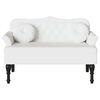 vidaXL Banc Chesterfield Blanc 120,5 x 65 x 75 cm Simili cuir
