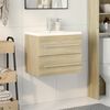vidaXL Ensemble de meubles de salle de bain 2 pcs chêne sonoma