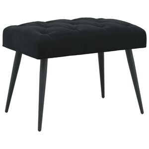 vidaXL Banc avec capitonnage bouton Noir 60 x 40 x 45 cm Velours