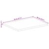 vidaXL Dessus de table à bord vivant 70x60x2,5 cm bois massif manguier