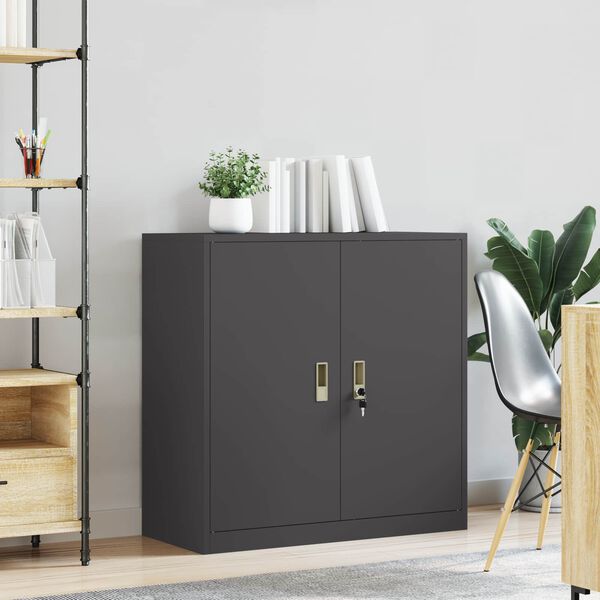 vidaXL Armoire de rangement Noir 90 x 40 x 90 cm Acier