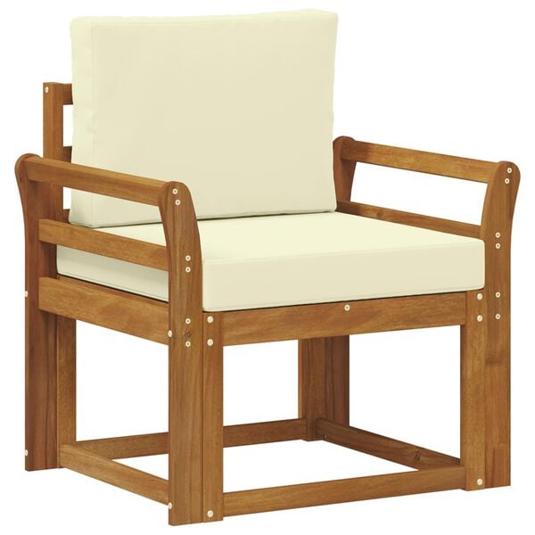 vidaXL Canap&eacute; d&rsquo;ext&eacute;rieur Bois d'acacia massif et polyester Naturel