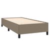 vidaXL Sommier &agrave; lattes de lit avec matelas Taupe 100x200 cm Tissu