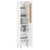 vidaXL Buffet haut Blanc brillant 34,5x34x180 cm Bois d'ing&eacute;nierie