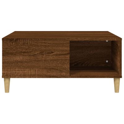 vidaXL Table basse chêne marron 80x80x36,5 cm bois d'ingénierie