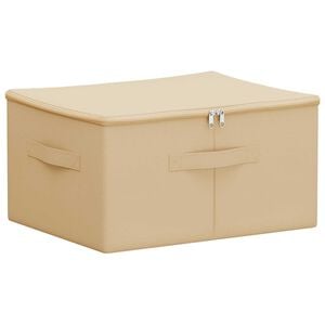 vidaXL Bo&icirc;te de rangement Tissu intiss&eacute; 43 x 34 x 23 cm 33,6 L Cr&egrave;me